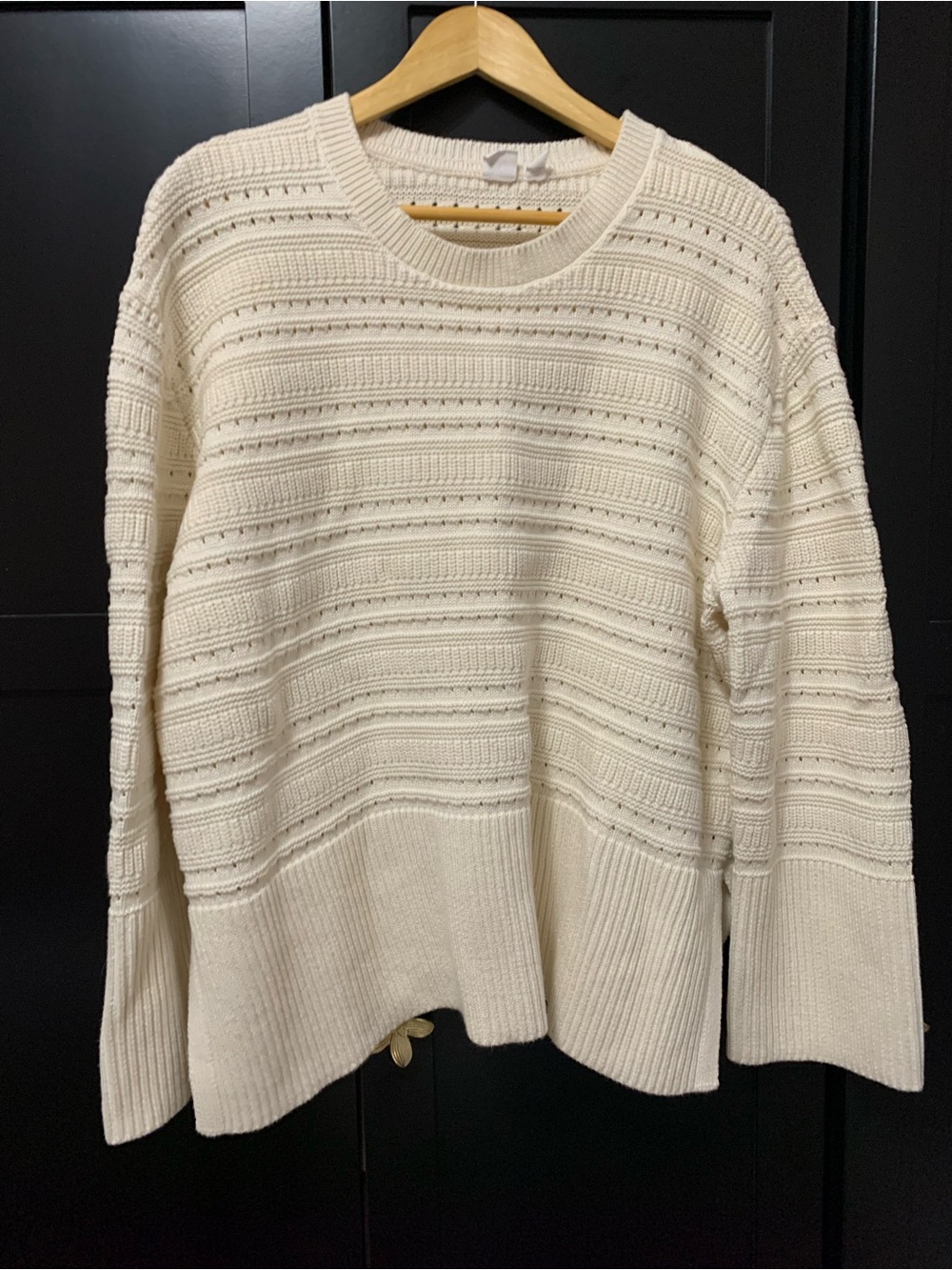 GAP Cream Cotton Crewneck Sweater old money clean girl capsule wardrobe